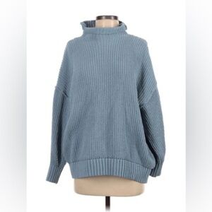 Aerie Chunky Knit Mock-neck Oversized Drop Shoulder Sweater Medium